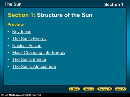 Section 1: Structure of the Sun