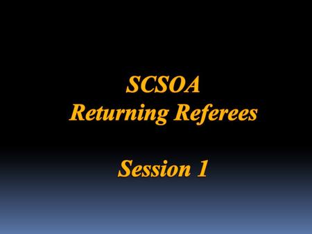 Why Professionalism in High School Refereeing? Each official must approach his job armed with a professional attitude. Here are a series of things you.