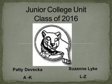 Patty Devecka A -K Suzanne Lyke L-Z. REALLY???? I am confused. Help Me!