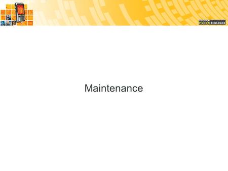 Maintenance. REAL CASE STUDY: Domain:Maintenance Purpose:Ruggedized licence plate with history information for digger and fork trucks Final Client: KOMATSU,