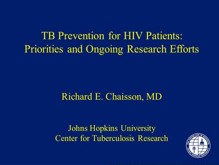 Johns Hopkins Center for Tuberculosis Research