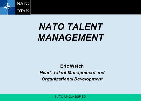 NATO TALENT MANAGEMENT