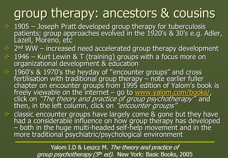 group therapy: ancestors & cousins