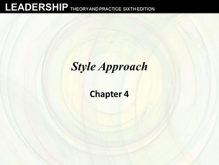 Style Approach Chapter 4.