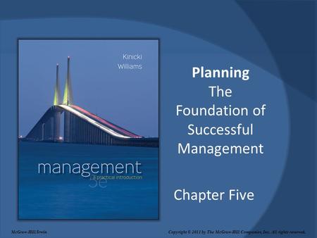 Planning The Foundation of Successful Management