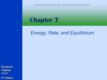 Energy, Rate, and Equilibrium