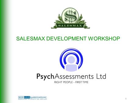 SALESMAX DEVELOPMENT WORKSHOP