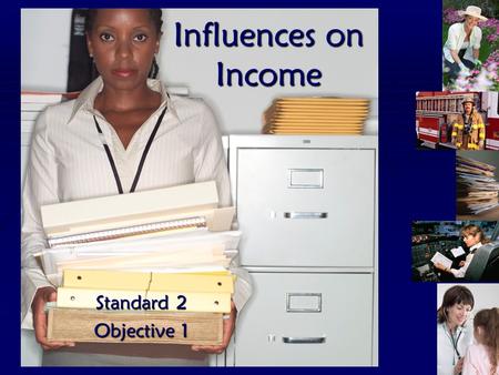 Influences on Income Standard 2 Objective 1. Brainstorm Use a “spider map” to see how many sources of income you can think of. Sources of Income.