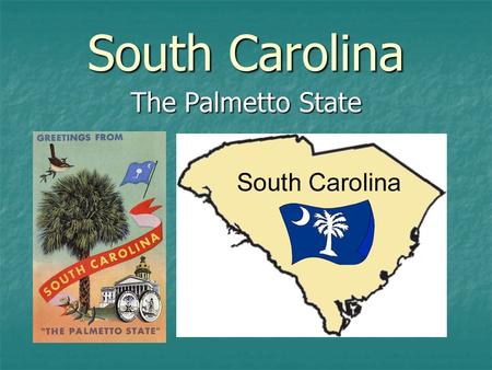 South Carolina The Palmetto State. Asked by the Revolutionary Council of Safety in the fall of 1775 to design a flag for the use of South Carolina troops,