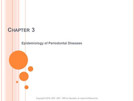 Epidemiology of Periodontal Diseases