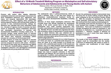 METHODS The participants were 5 adolescents/young adults (3 males, 2 females; 16.6+ 1.7 yrs) who were clients of a Midwestern residential/school treatment.