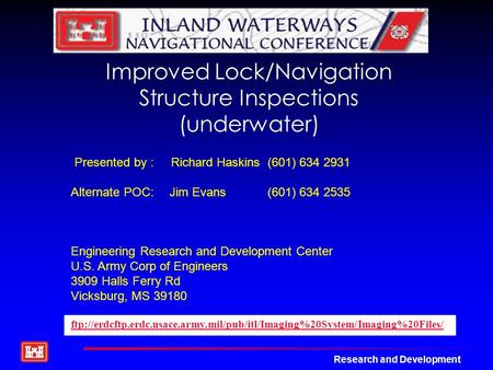 Improved Lock/Navigation Structure Inspections (underwater)