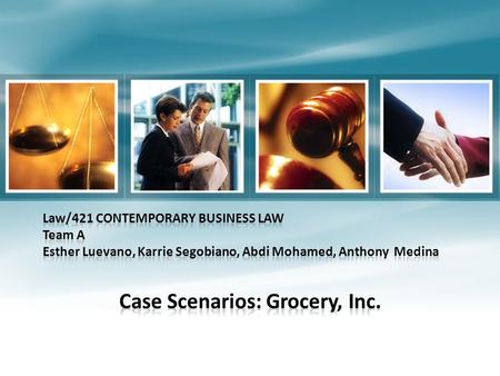 Case Scenarios: Grocery, Inc.