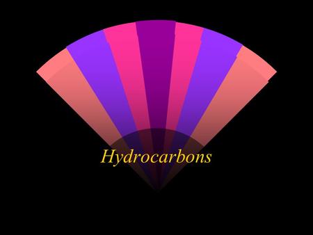 Hydrocarbons. w Organic compounds containing H and C w Derived from plants or from petroleum distillates w 3 basic types aliphatic aromatic halogenated.