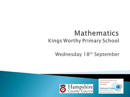 Wednesday 18 th September. Aims of the session  To develop an understanding of how calculation strategies are developed in Key Stage 1  To experience.