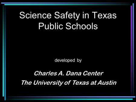 Science Safety in Texas Public Schools