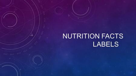 NUTRITION FACTS LABELS. WHAT IS THE NUTRITION FACTS LABEL? Have you ever studied the label or been taught about what the numbers mean? What does the label.