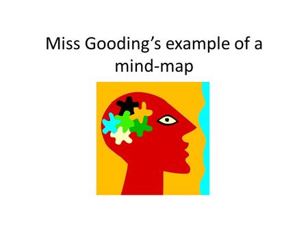 Miss Gooding’s example of a mind-map