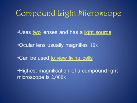 Compound Light Microscope