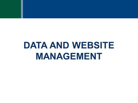 DATA AND WEBSITE MANAGEMENT. Utica Play Book Access—Option 1