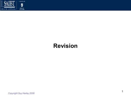 Copyright Guy Harley 2008 1 Revision. Copyright Guy Harley 2008 2 Types of Remedy  Termination  Rescission  Recovery of Contract Price  Damages 