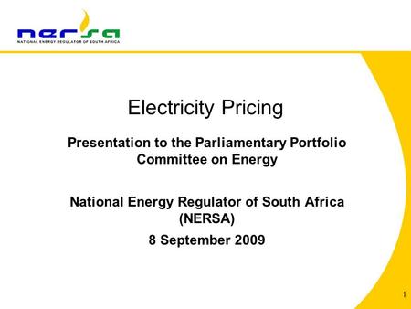 National Energy Regulator of South Africa (NERSA)