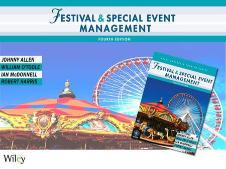 Festival and Special Event Management 4e Chapter 15 Logistics.