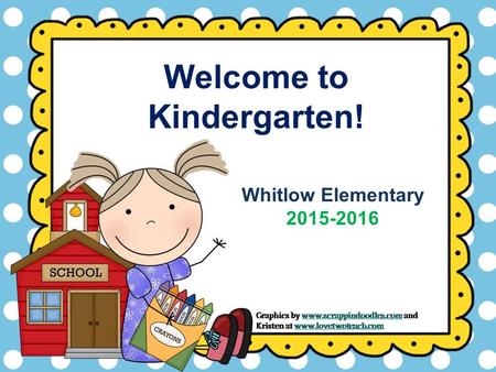 Welcome to Kindergarten!