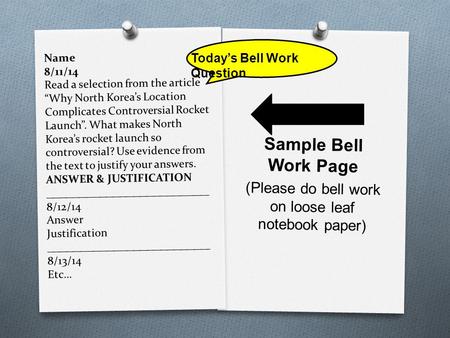 Name 8/11/14 Read a selection from the article “Why North Korea’s Location Complicates Controversial Rocket Launch”. What makes North Korea’s rocket launch.