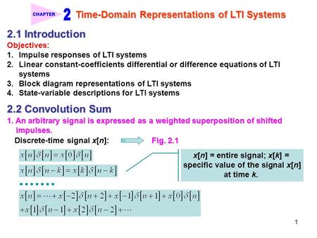 Time-Domain Representations of LTI Systems