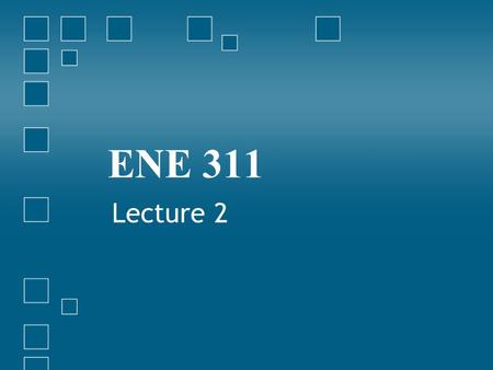 ENE 311 Lecture 2. Diffusion Process The drift current is the transport of carriers when an electric field is applied. There is another important carrier.