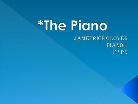 The first true piano was invented by Bartolomeo Cristofori(1655–1731)who had been appointed in 1688 to the Florentine court of Grand Prince Ferdinando.