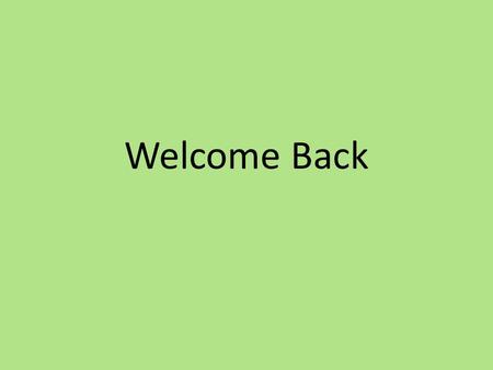 Welcome Back. Last Time Our Objectives Describe the potential affects of discrimination. Summarise the importance of anti- discriminatory/ bias practice.