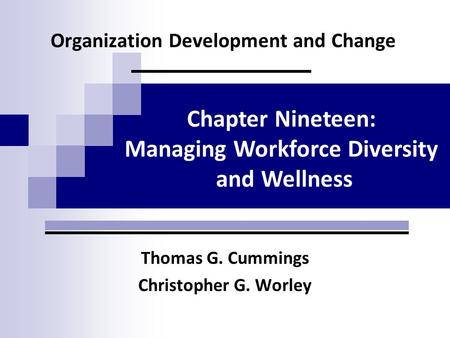 Organization Development and Change