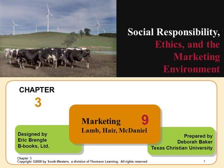 Insert Chapter Picture Here Copyright ©2008 by South-Western, a division of Thomson Learning. All rights reserved Chapter 3 1 Prepared by Deborah Baker.