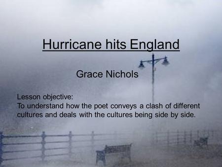 Hurricane hits England