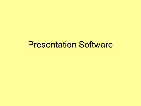 Presentation Software