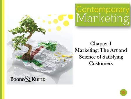 Chapter 1 Marketing: The Art and Science of Satisfying Customers