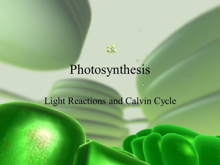 Photosynthesis Light Reactions and Calvin Cycle. Review Autotrophs make their own food by trapping light. What’s this called? Write out the formula: 6CO.