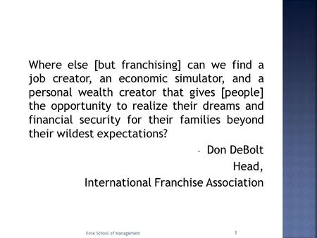 International Franchise Association