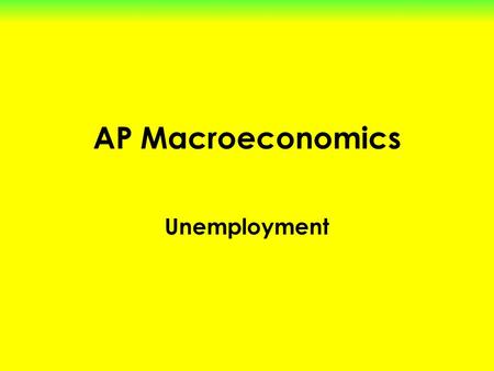 AP Macroeconomics Unemployment. Start with the Population of the Country (310 million) Let’s figure out which groups of people are NOT in the labor force!