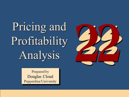 Pricing and Profitability Analysis