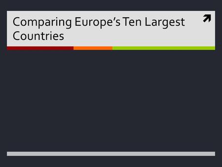  Comparing Europe’s Ten Largest Countries. France  Limited Government (President Hollande)  Language is French (100%)  Religion is Roman Catholic.