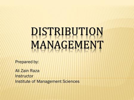 Distribution Management