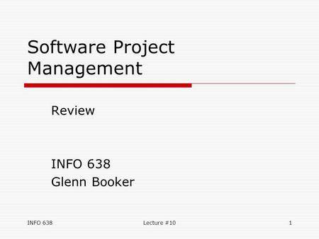 Software Project Management