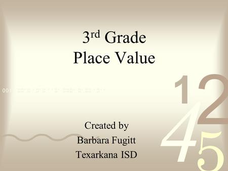 Created by Barbara Fugitt Texarkana ISD