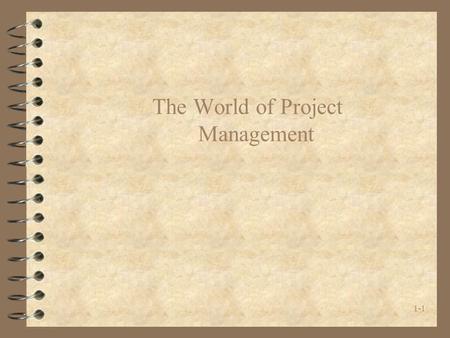 The World of Project Management