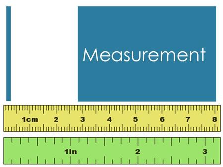 Measurement. I.Measurement A.A quantity that has both a number and a unit 1.Which is not a measurement? i.12 cm ii.134.54 iii.0.0034.