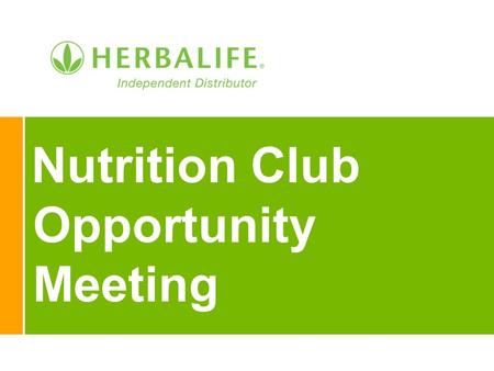 Nutrition Club Opportunity Meeting. 2 Founder – Mark Hughes Established in 1980 In business 32 years 60 million clients 80+ countries $4.2 Billion in.