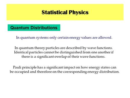 Quantum Distributions